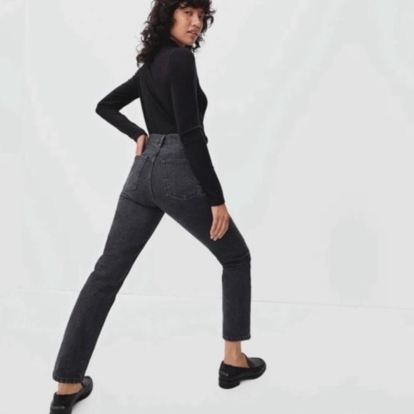 Everlane 90’s Cheeky Cropped Jeans Washed Black Size 26 - Picture 16 of 16